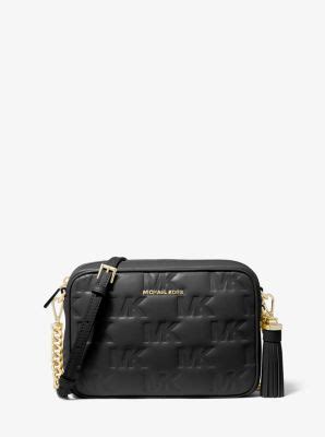 Ginny Medium Logo Embossed Faux Leather Crossbody Bag